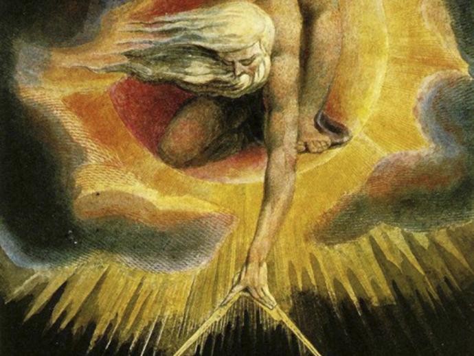 Le Grand Architecte Estampe de William Blake