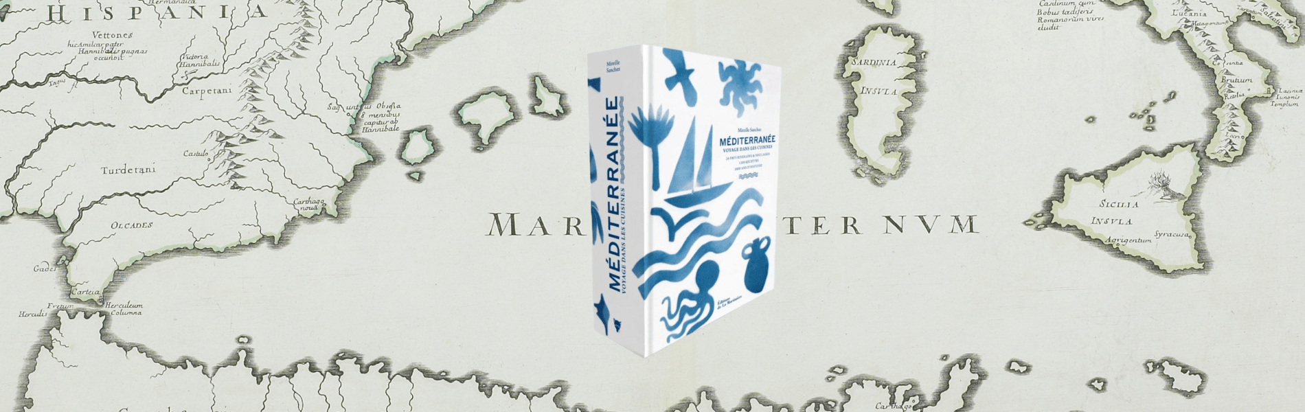 Mireille Sanchez, Méditerranée : voyage dans les cuisines : 24 pays riverains & insulaires, 1.300 recettes, 5.000 ans d'histoire